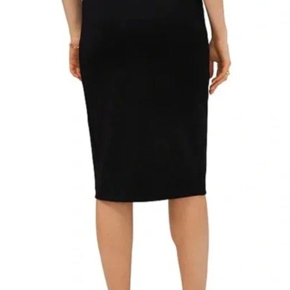 Vince Camuto Elastic Waist Straight Pull-On Pencil Skirt Black XS - Picture 2 of 4